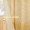 imageNICETOWN Light Filtering BohoChic Curtains ampamp Drapes Linen Blend Rod Pocket Casual ampamp Rustic Privacy Semi Sheer Bohemian Medallion Pattern for BedroomLiving Room W52 x L84 Taupe 1 PairYellow