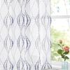 imageNICETOWN Light Filtering BohoChic Curtains ampamp Drapes Linen Blend Rod Pocket Casual ampamp Rustic Privacy Semi Sheer Bohemian Medallion Pattern for BedroomLiving Room W52 x L84 Taupe 1 PairWhite  Navy