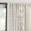 imageNICETOWN Light Filtering BohoChic Curtains ampamp Drapes Linen Blend Rod Pocket Casual ampamp Rustic Privacy Semi Sheer Bohemian Medallion Pattern for BedroomLiving Room W52 x L84 Taupe 1 PairBlack