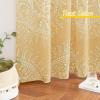 imageNICETOWN Light Filtering BohoChic Curtains ampamp Drapes Linen Blend Rod Pocket Casual ampamp Rustic Privacy Semi Sheer Bohemian Medallion Pattern for BedroomLiving Room W52 x L84 Taupe 1 PairYellow