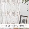 imageNICETOWN Light Filtering BohoChic Curtains ampamp Drapes Linen Blend Rod Pocket Casual ampamp Rustic Privacy Semi Sheer Bohemian Medallion Pattern for BedroomLiving Room W52 x L84 Taupe 1 PairWhite  Tan