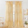 imageNICETOWN Light Filtering BohoChic Curtains ampamp Drapes Linen Blend Rod Pocket Casual ampamp Rustic Privacy Semi Sheer Bohemian Medallion Pattern for BedroomLiving Room W52 x L84 Taupe 1 PairYellow