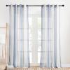 imageNICETOWN Light Filtering BohoChic Curtains ampamp Drapes Linen Blend Rod Pocket Casual ampamp Rustic Privacy Semi Sheer Bohemian Medallion Pattern for BedroomLiving Room W52 x L84 Taupe 1 PairWhite  Blue