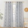 imageNICETOWN Light Filtering BohoChic Curtains ampamp Drapes Linen Blend Rod Pocket Casual ampamp Rustic Privacy Semi Sheer Bohemian Medallion Pattern for BedroomLiving Room W52 x L84 Taupe 1 PairNavy Blue