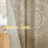 imageNICETOWN Light Filtering BohoChic Curtains ampamp Drapes Linen Blend Rod Pocket Casual ampamp Rustic Privacy Semi Sheer Bohemian Medallion Pattern for BedroomLiving Room W52 x L84 Taupe 1 PairBrown