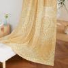 imageNICETOWN Light Filtering BohoChic Curtains ampamp Drapes Linen Blend Rod Pocket Casual ampamp Rustic Privacy Semi Sheer Bohemian Medallion Pattern for BedroomLiving Room W52 x L84 Taupe 1 PairYellow