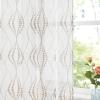 imageNICETOWN Light Filtering BohoChic Curtains ampamp Drapes Linen Blend Rod Pocket Casual ampamp Rustic Privacy Semi Sheer Bohemian Medallion Pattern for BedroomLiving Room W52 x L84 Taupe 1 PairWhite  Tan