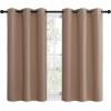 imageNICETOWN Room Darkening Curtain Panels for Cafe Thermal Insulated Grommet Room Darkening DraperiesDrapes for Window Cappuccino 2 Panels W42 x L40 inch