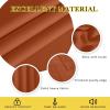 imageNICETOWN Sliding Door Window Treatment Blackout Patio Door Curtain Panels Privacy Thermal Drapes for Bedroom Living Room Department with Grommet Top Burnt Orange W66 x L110