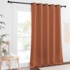imageNICETOWN Sliding Door Window Treatment Blackout Patio Door Curtain Panels Privacy Thermal Drapes for Bedroom Living Room Department with Grommet Top Burnt Orange W66 x L110