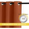 imageNICETOWN Sliding Door Window Treatment Blackout Patio Door Curtain Panels Privacy Thermal Drapes for Bedroom Living Room Department with Grommet Top Burnt Orange W66 x L110