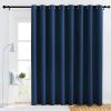 imageNICETOWN Bedroom Blackout Curtain Panel  120 inches by 102 inch Moroccan Blue 1 PC Energy Saving Thermal Insulated Grommet Blackout Drapery for Patio Room Divider Curtain