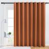 imageNICETOWN Bedroom Blackout Curtain Panel  120 inches by 90 inch Burnt Orange 1 PC Energy Saving Thermal Insulated Grommet Blackout Drapery for Patio Room Divider Curtain