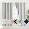 imageNICETOWN Grey Complete 100 Blackout Curtain Set for Cafe 52W x 48L 2 Pcs Thermal Insulated ampamp Energy Efficiency Cold Blocking Window Full Shading Panels for Shift Worker and Light Sleepers