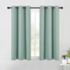imageNICETOWN Modern Blackout Curtains Noise Reducing Seafoam 2 Panels W42 x L54 Thermal Insulated and Privacy Room Darkening Drape Panels for Boys Guest Room Door Small Short Window