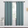 imageNICETOWN Modern Blackout Curtains Noise Reducing for Bedroom Thermal Insulated and Privacy Room Darkening Drape Panels for Boys Guest Room Door Window Greyish Blue 2 Panels W34 x L72 Inch