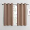 imageNICETOWN Room Darkening Curtain Panels for Cafe Thermal Insulated Grommet Room Darkening DraperiesDrapes for Window Cappuccino 2 Panels W42 x L40 inch