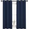 imageNICETOWN Blackout Curtain Panels Window Treatment Energy Saving Thermal Insulated Solid Grommet Blackout DrapesDraperies Navy 1 Pair 34 by 54inch