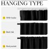 imageNICETOWN Doorway Curtain ampamp Track Set Blackout French Door Curtain with Smooth Track for ClosetBay Thermal Insulated Temporary Door for Living RoomBedrrom Privacy W 34 x L 80 in Black 1 PanelJet Black