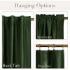 imageNICETOWN Velvet Stone Blue Blackout Curtains 96 inches Long Rod Pocket ampamp Back Tab Thermal Drapes Luxury Room Darkening Window Treatments for Bedroom W52 x L96 2 PanelsOlive Green