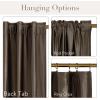 imageNICETOWN Velvet Stone Blue Blackout Curtains 96 inches Long Rod Pocket ampamp Back Tab Thermal Drapes Luxury Room Darkening Window Treatments for Bedroom W52 x L96 2 PanelsTaupe