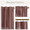 imageNICETOWN Velvet Stone Blue Blackout Curtains 96 inches Long Rod Pocket ampamp Back Tab Thermal Drapes Luxury Room Darkening Window Treatments for Bedroom W52 x L96 2 PanelsBlush Pink