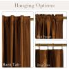 imageNICETOWN Velvet Stone Blue Blackout Curtains 96 inches Long Rod Pocket ampamp Back Tab Thermal Drapes Luxury Room Darkening Window Treatments for Bedroom W52 x L96 2 PanelsGold Brown