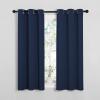 imageNICETOWN Blackout Curtain Panels Window Treatment Energy Saving Thermal Insulated Solid Grommet Blackout DrapesDraperies Navy 1 Pair 34 by 54inch