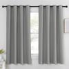 imageNICETOWN Blackout Curtain ampamp Drape  Silver Grey Color Noise Reduction Drapery Thermal Insulated for Living RoomBedroom 52 x 63 inches 1 Panel