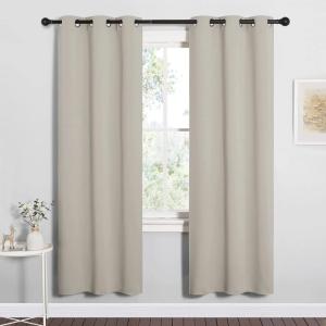 imageNICETOWN Blackout Curtains for Bedroom 72 inches Long Curtains ampamp Drapes for Living Room Thermal Insulated Window Treatment Draperies for Nursery Natural 34quot by 72quot
