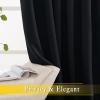imageNICETOWN Black Out Sliding Door Curtain 102 inches Long Grommet Thermal Insulated Patio Door Curtains Room Divider Drape Window Treatment for BedroomLiving Room 1 Panel W80 x L102