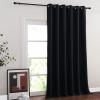 imageNICETOWN Black Out Sliding Door Curtain 102 inches Long Grommet Thermal Insulated Patio Door Curtains Room Divider Drape Window Treatment for BedroomLiving Room 1 Panel W80 x L102