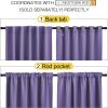 imageNICETOWN Blackout Curtain Panels Window Draperies  Lilac Color 34Inch Wide x72Inch Long 2 Pieces Home Decoration Light ampamp Noise Reducing Window Covering Room Darkening Drapes for Bedroom