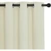 imageNICETOWN Blackout Curtains 63 inches Long for Living Room Bedroom Grommet Thermal Insulated Room Divider Drape Window Treatment for Sliding Patio Door W100 x L63 1 Panel Beige