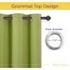 imageNICETOWN Blackout Curtains ampamp Drapes for Bedroom Fresh Green W34 x L48 Set of 2 Triple Weave Grommet Top Thermal Insulated Light Blocking Panels for BathroomLiving Room