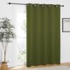 imageNICETOWN Olive Green Blackout Curtains 84 inch Length Grommet Top Room Darkening Drapes for Bedroom Living Room Light Blocking Window Covering for Privacy W66 x L84 Inch 1 Panel