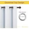 imageNICETOWN Room Darkening Draperies Curtains Panels Window Treatment Thermal Insulated Grommet Room Darkening CurtainsDrapes for Bedroom 2 Panels 42 by 45 PlatinumGreyish White