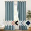 imageNICETOWN 100 Absolutely Blackout Linen Curtains with Thermal Insulated White Liner Skylark Blue 52quot Wide 108quot Length Energy Saving Curtains for Living Room 2 Panels Set Vertical Blinds