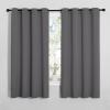 imageNICETOWN Blackout Curtain Panels for Bedroom 2 Panels W52 x L60inch Grey Thermal Insulated Grommet Top Blackout Draperies and Drapes for Basement