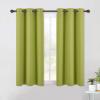 imageNICETOWN Blackout Curtains ampamp Drapes for Bedroom Fresh Green W34 x L48 Set of 2 Triple Weave Grommet Top Thermal Insulated Light Blocking Panels for BathroomLiving Room