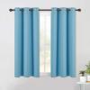 imageNICETOWN Blackout Curtains ampamp Drapes for Bedroom Teal Blue W34 x L40 Set of 2 Triple Weave Grommet Top Thermal Insulated Light Blocking Panels for BathroomLiving Room