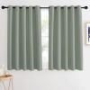 imageNICETOWN Blackout Sage Green Curtain 54 inches Long Grommet Thermal Insulated Room Darkening Window Treatment Light Blocking for Kids RoomBedroom W66 x L54 1 Panel