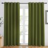 imageNICETOWN Olive Green Blackout Curtains 84 inch Length Grommet Top Room Darkening Drapes for Bedroom Living Room Light Blocking Window Covering for Privacy W66 x L84 Inch 1 Panel