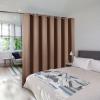 imageNICETOWN Blackout Blinds for Patio Door  Sliding Door Insulated Blackout Curtains Extra Wide Curtain for VillaHallParlor 100 inches W x 84 inches L Cappuccino
