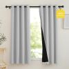 imageNICETOWN 100 Blackout Off White Curtains for Bedroom Grommet Thermal Window Treatments Portable Curtains Lightweight Travel Shades for Living RoomHome Office W52 x L63