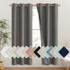 imageNICETOWN Grizzle Gray Vintage Linen 100 Blackout Curtains for Classroom Thermal Insulated Curtains 72quot Long Noise Reducing Window Treatment Drapes for Gym Room 42quot Wide Per Panel Set of 2