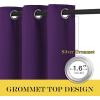 imageNICETOWN Blackout Curtains 84 Inch Length Thermal Insulated Curtains for Bedroom Grommet Energy Saving Room Darkening Drapes for Living Room Window 1 Panel Royal Purple 66quot W x 102quot L