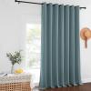 imageNICETOWN Sliding Glass Door Curtain 120 inches Long Grommet Room Darkening Thermal Insulated Window Treatment Slider Door Curtain for Living Room Greyish Blue W100 x L120 1 Panel