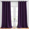 imageNICETOWN Blackout 102 inch Curtains for Living Room Grommet Thermal Insulated Room Darkening Curtains for BedroomLiving Room 2 Panels W52 x L102 Royal Purple