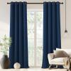 imageNICETOWN Blackout Drapery Curtain Panel 90 inches Long  Window Treatment Thermal Insulated Grommet Blackout CurtainDrape for Bedroom Living Room Moroccan Blue 1 Panel 46 by 90 inches